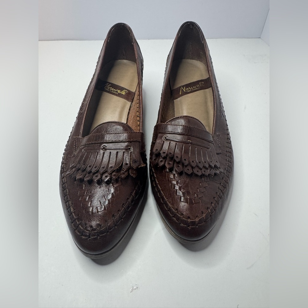 Nouvelle Brown Leather Loafers for Women Size 9M
